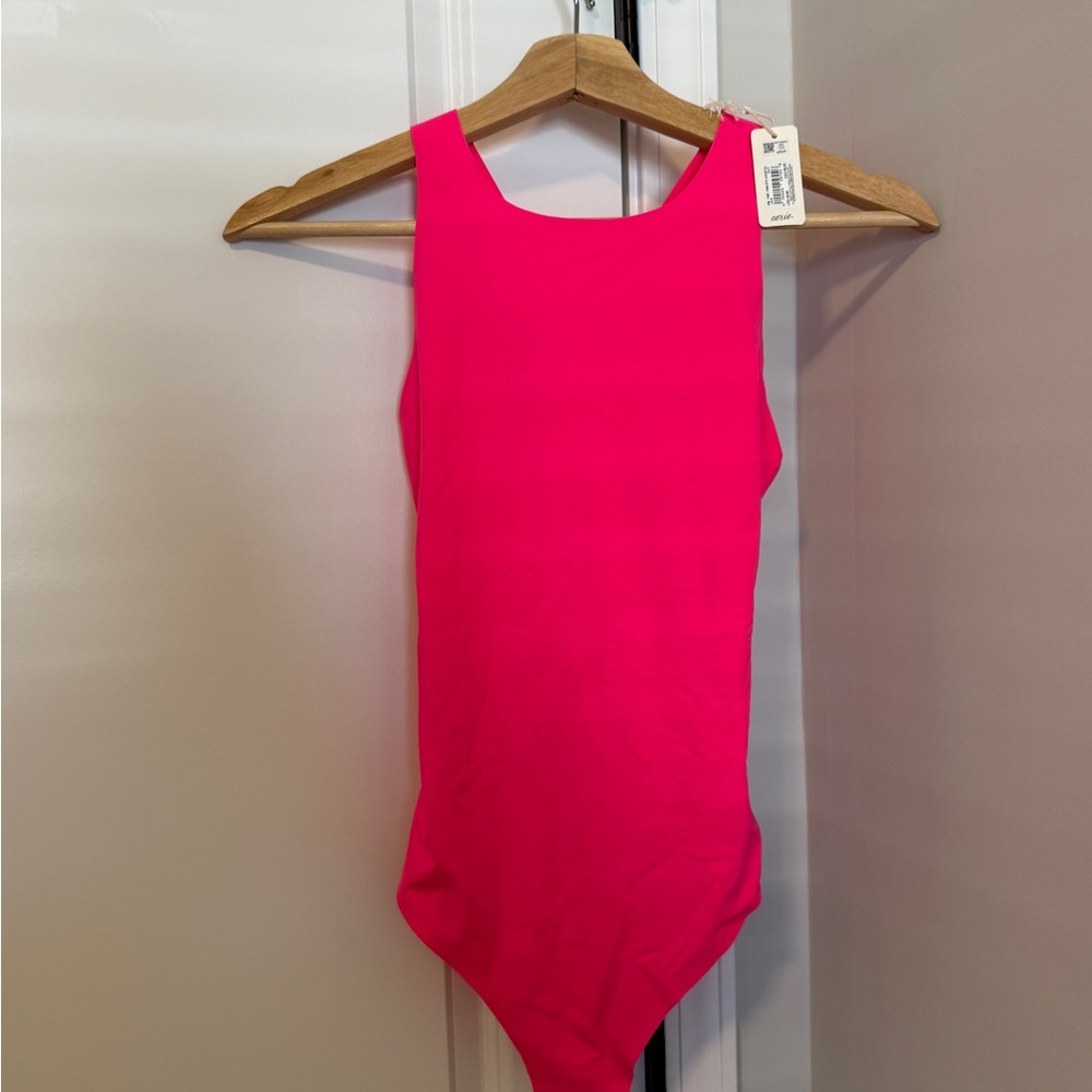 Aerie Bright Neon Pink Bodysuit